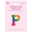 P Alphabet Rainbow Gem Iron On Patch