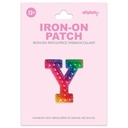 Y Alphabet Rainbow Gem Iron On Patch