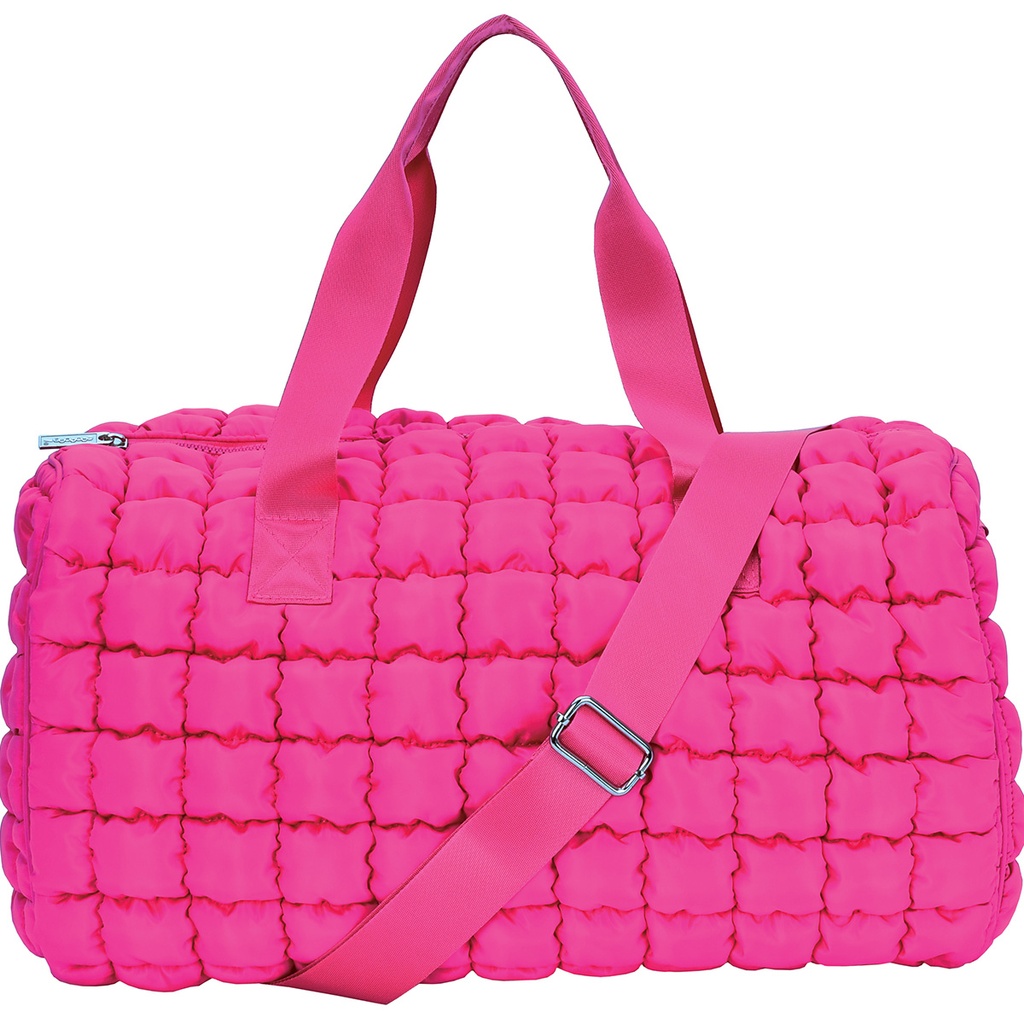 Pretty Pink Puffy Duffel Bag