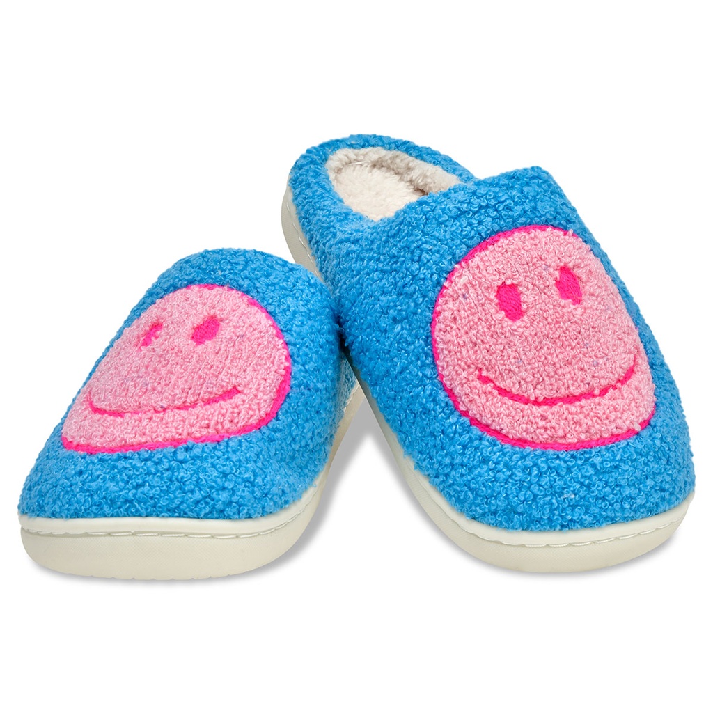 Pink & Blue Happy Slippers 