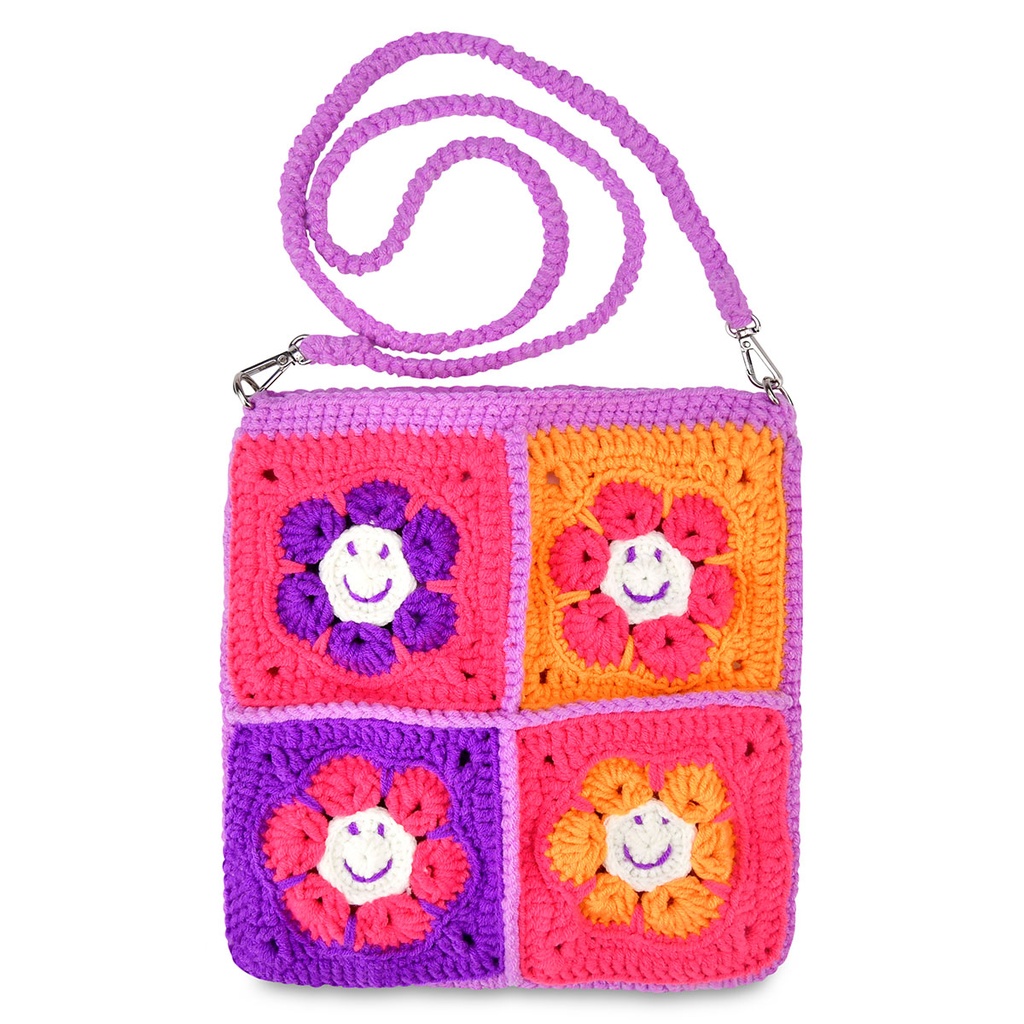 Groovy Smiles Crochet Bag