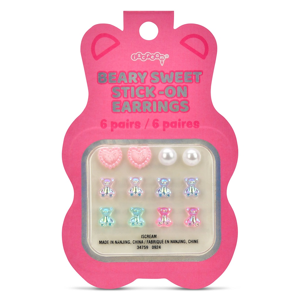 Beary Sweet Stick On Earrings