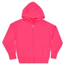 Hot Pink Smile Zip Up Hooded Sweatshirt