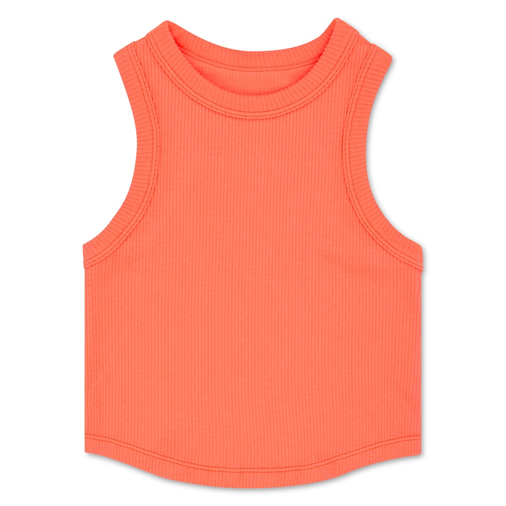 Deep Orange Cropped Racer Back Top