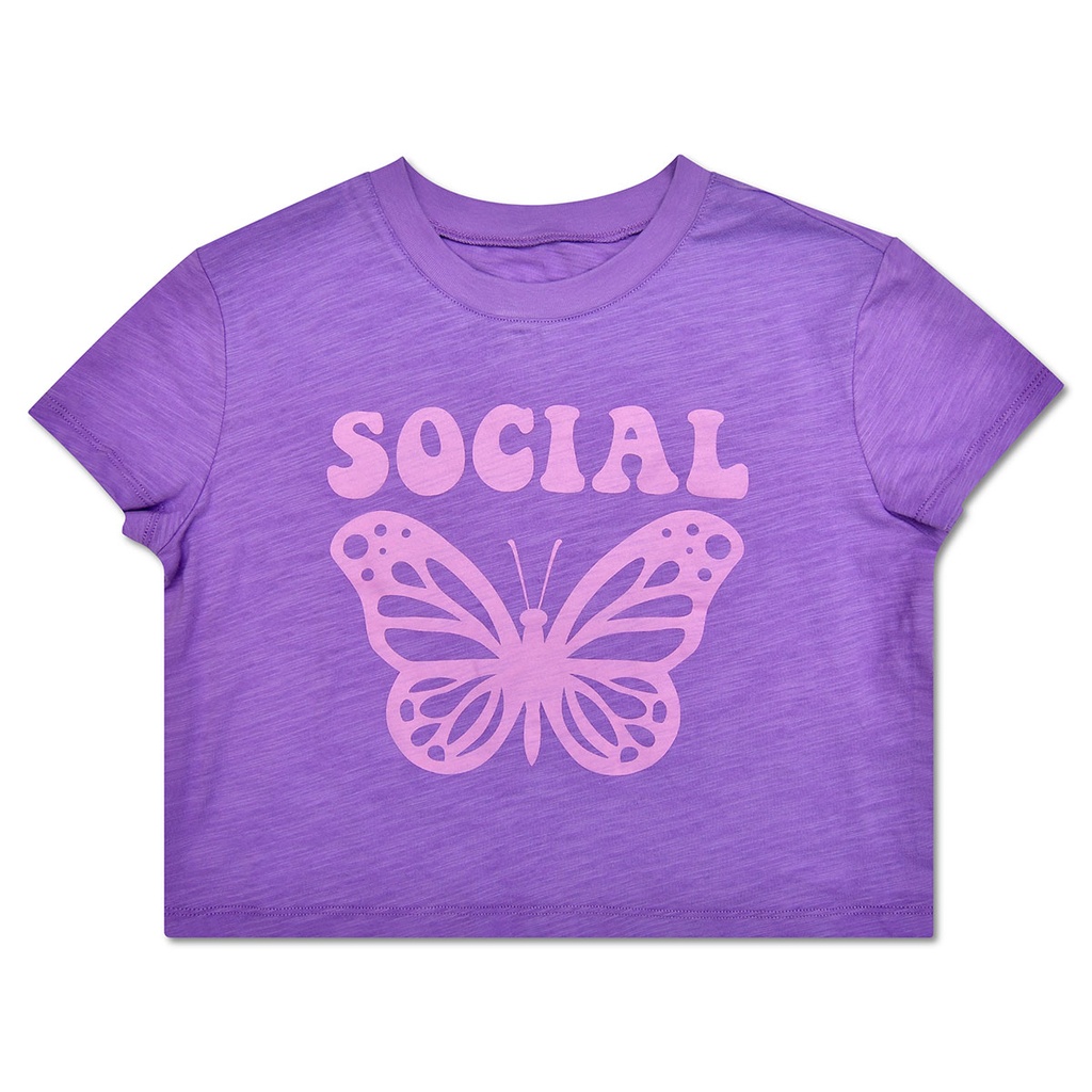 Social Butterfly Boxy Tee Shirt