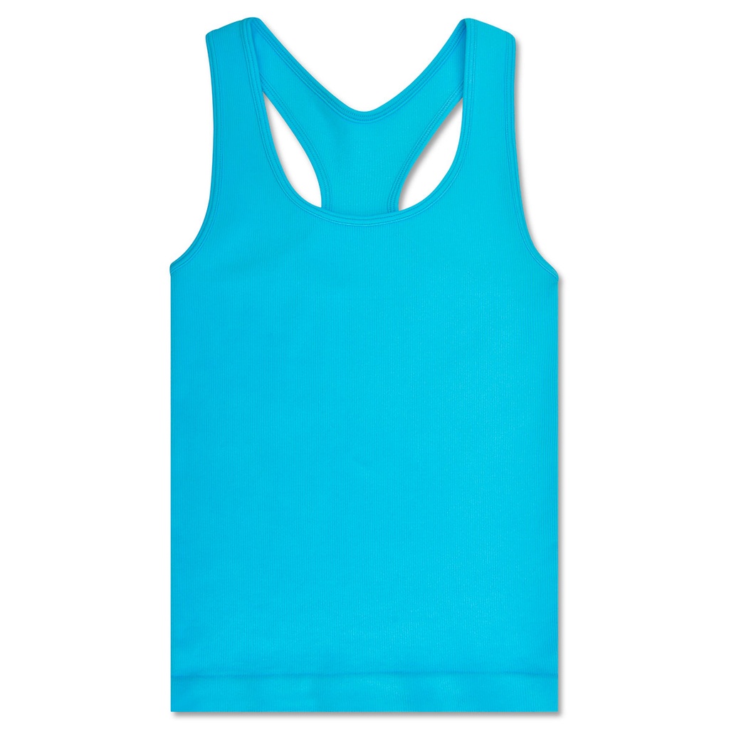 Turquoise Ribbed Racerback Tank Top