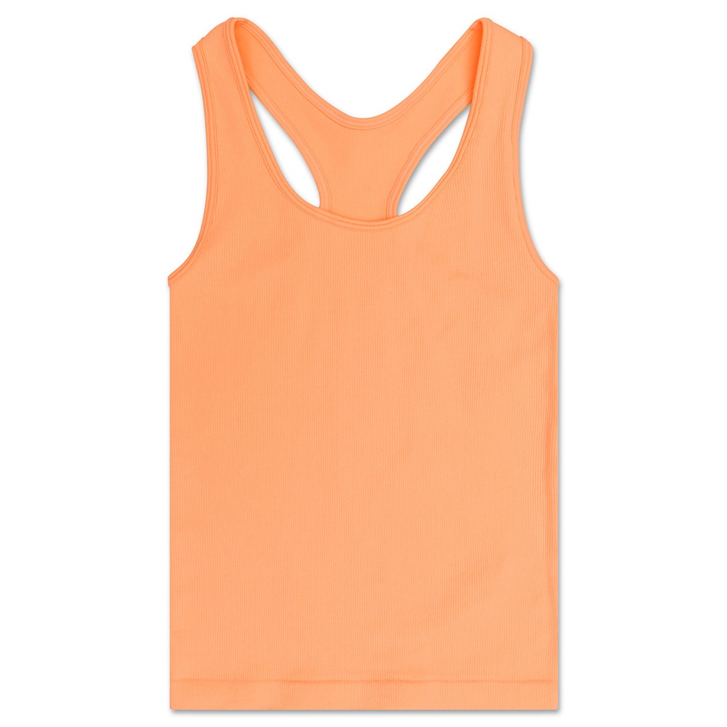 Melon Ribbed Racerback Tank Top