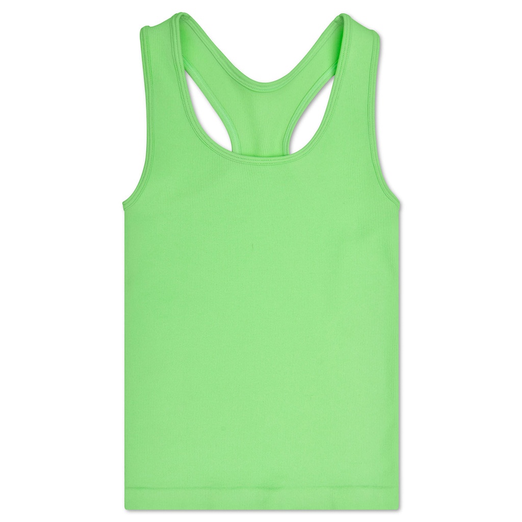 Apple Green Ribbed Racerback Tank Top