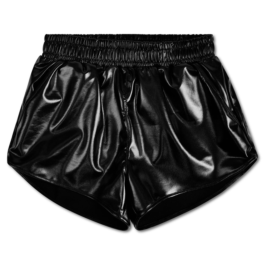 Black Metallic Shorts