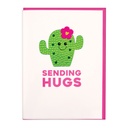 Cactus Removable Rhinestone Decal Greeting Card