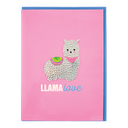 Llama Removable Rhinestone Decal Greeting Card