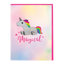 Unicorn Removable Rhinestone Decal Greeting Card