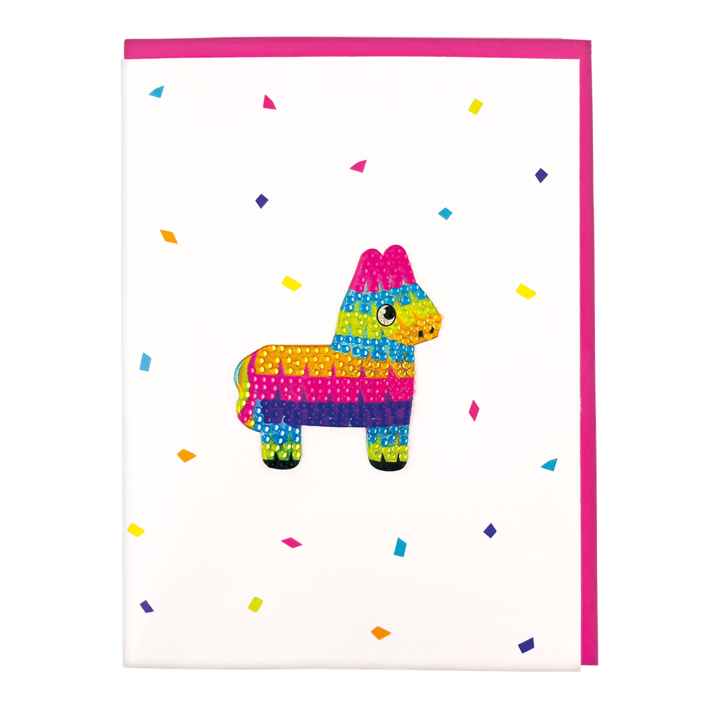 Piñata Removable Rhinestone Decal Greeting Card