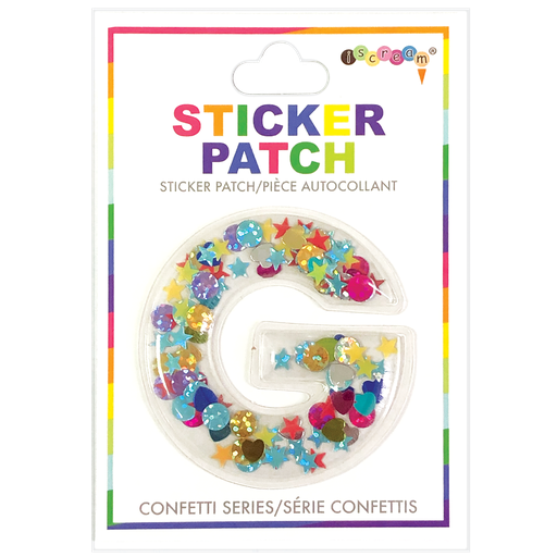 G Initial Confetti Sticker Patch