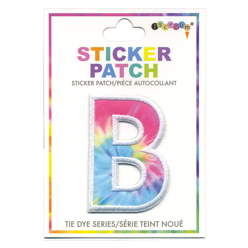 B Initial Tie Dye Sticker Patch