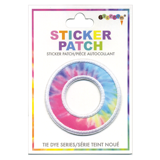 O Initial Tie Dye Sticker Patch