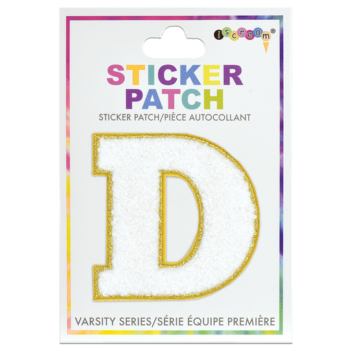 D Initial Varsity Sticker Patch