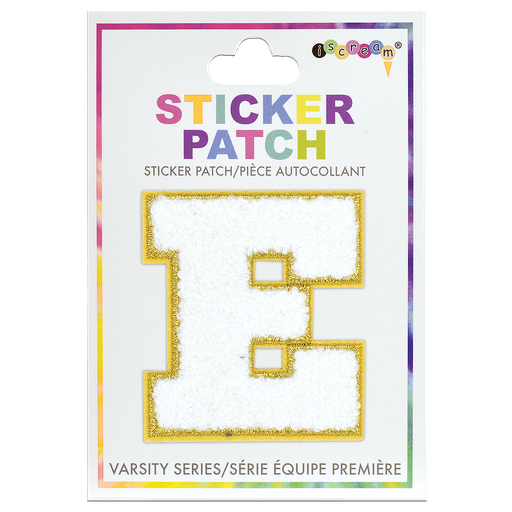 E Initial Varsity Sticker Patch