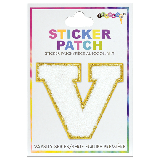 V Initial Varsity Sticker Patch