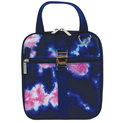 Indigo and Pink Tie Dye Lunch Tote