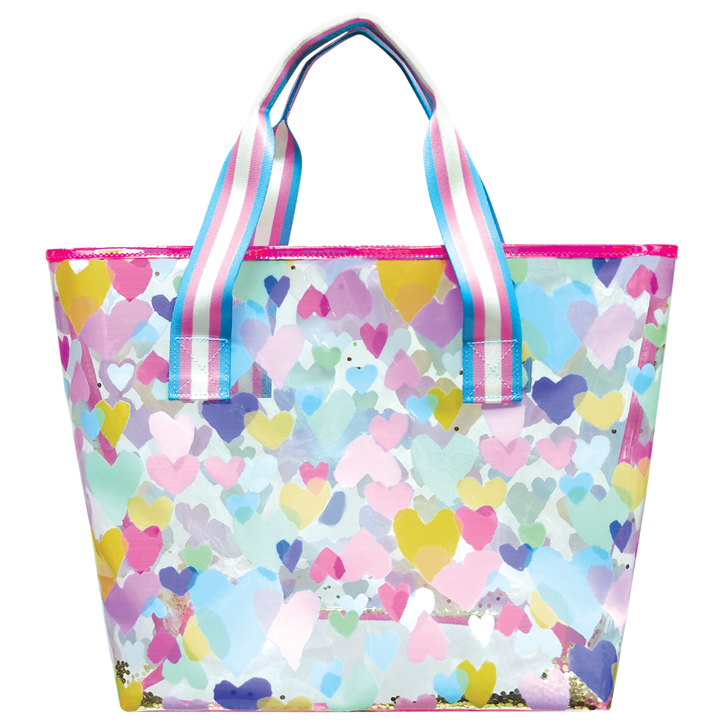 Pastel Hearts Clear Tote Bag | Iscream