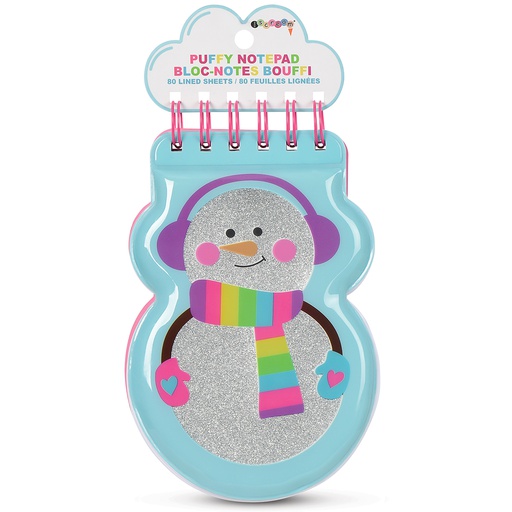 Snowman Puffy Notebook