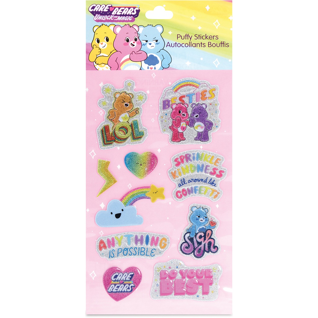 Iscream Besties Care Bears Puffy Stickers