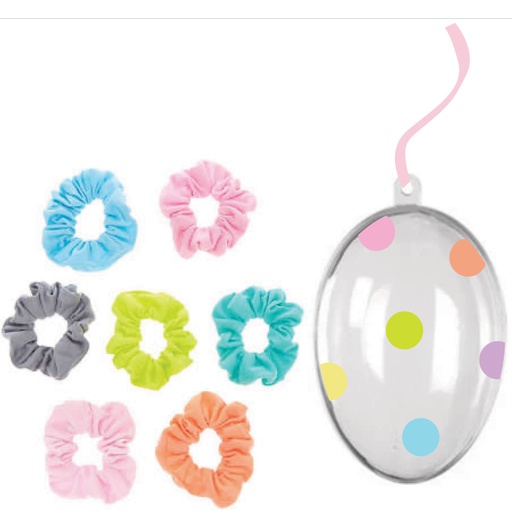 [880-339] Let's Polka Dot Scrunchie Egg Ornament Set