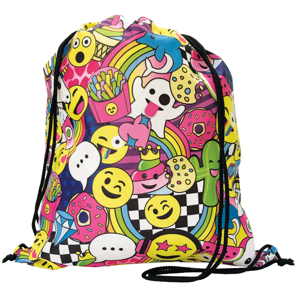 Emoji drawstring backpack on sale