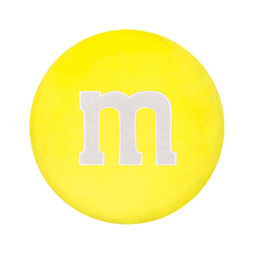 Yellow M&M Fleece and Glitter Plush