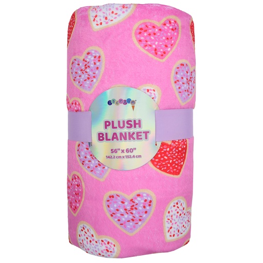 Heart Cookies Plush Blanket