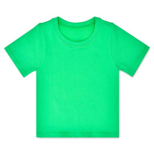 Glam Green Ribbed Short Sleeve Shirt