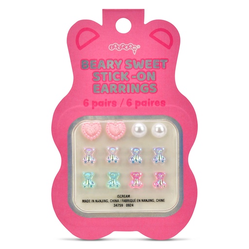 Beary Sweet Stick On Earrings