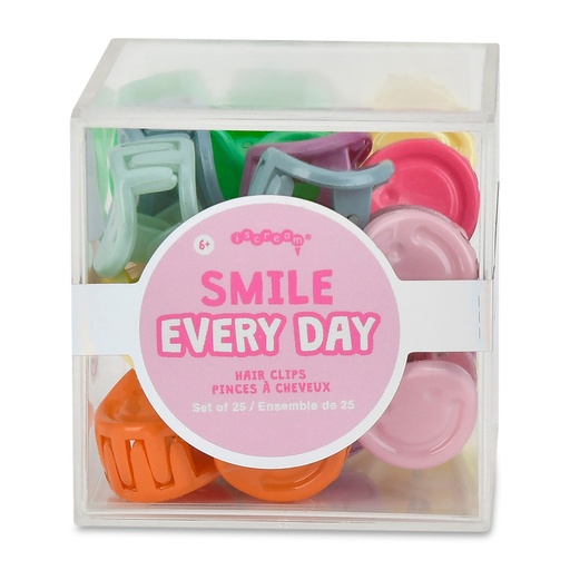 Mini Smile Hair Clips Set