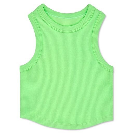 Apple Green Cropped Racer Back Top