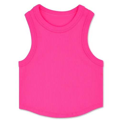 Hot Pink Cropped Racer Back Top