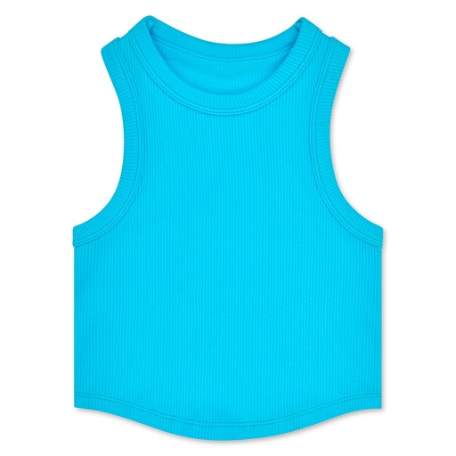 Turquoise Cropped Racer Back Top