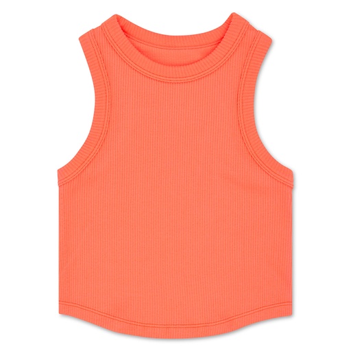 Deep Orange Cropped Racer Back Top