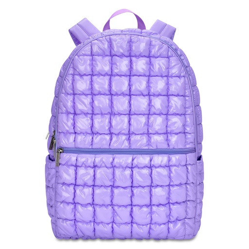 Lavender Shiny Puffer Backpack