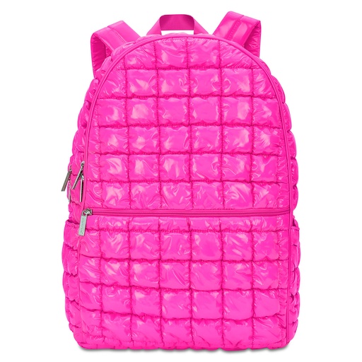 Hot Pink Shiny Puffer Backpack