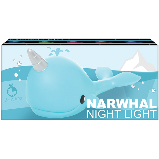 Narwhal Night Light Blue